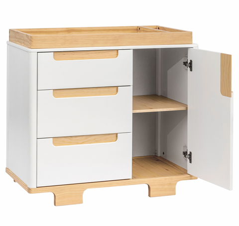 Yuzu 3-Drawer Dresser in White, Natural,Washed Natural  or Walnut