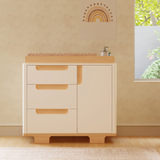 Yuzu 3-Drawer Dresser in White, Natural, or Walnut