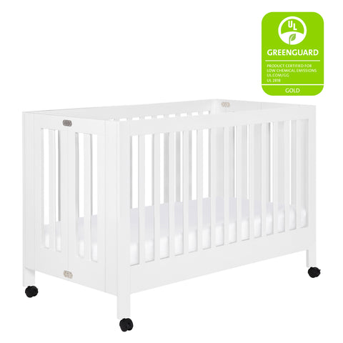 Maki Full-Size Portable Folding Crib with Toddler Bed Conversion Kit