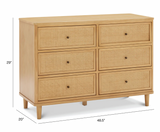 Marin with Cane 6 Drawer Dresser