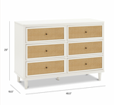 Marin with Cane 6 Drawer Dresser