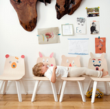 bear and rabbit chairs in birch