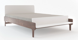 oeuf river full bed in white and walnut 