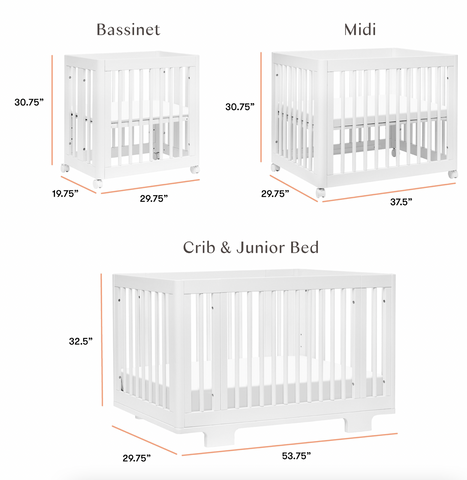 Babyletto Yuzu Crib in Natural White and Natural Walnut Zac and Zoe