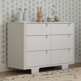 Yuzu 6-Drawer Dresser  in White, Natural, or Walnut