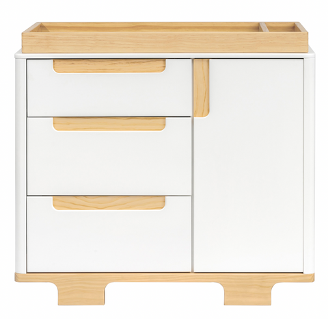 Yuzu 3-Drawer Dresser in White, Natural, or Walnut