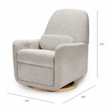 Ubabub Arc Electronic Recliner and Swivel Glider in Boucle with USB port
