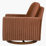 Poe Channeled Swivel Glider in Velvet