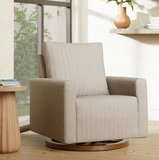 Poe Channeled Swivel Glider in Velvet