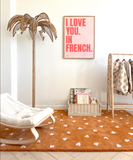 Maison Deux Rug HEARTS Brown / Pink (various sizes)
