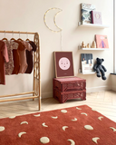 Maison Deux Rug MOONS Brick Red / Gold