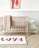 Maison Deux Rug LOVE Cream / Red