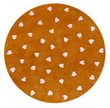 Maison Deux Rug HEARTS Brown / Pink (various sizes)