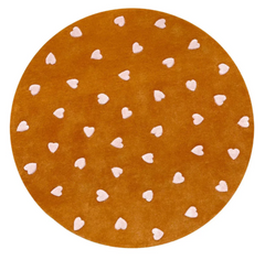 Maison Deux Rug HEARTS Brown / Pink (various sizes)