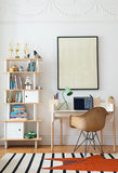 oeuf brooklyn desk  with fox rug 