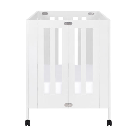Babyletto maki full size portable hot sale crib in white