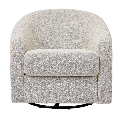Madison Swivel Glider in Boucle (black white, ivory,ivory+cane)