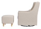 Toco swivel glider and ottoman in eco-performance fabric