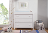 Babyletto Sprout 3-Drawer Changer Dresser with removable changing tray