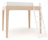 oeuf perch loft bed in white/birch non toxic kids furniture