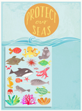 Protect our Seas 18x24 print + 20 reusable stickers