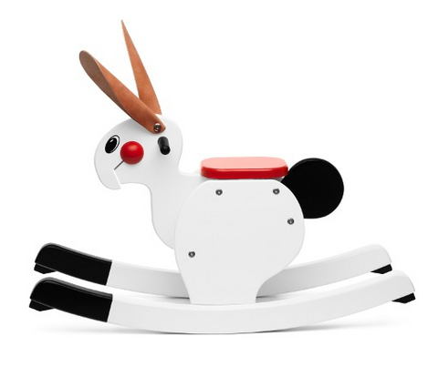 Playsam Rabbit Rocking Horse (white,red,black)