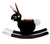 Playsam Rabbit Rocking Horse (white,red,black)