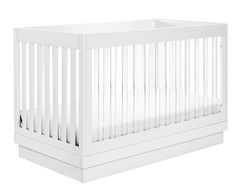 Harlow Acrylic 3-in-1 Convertible Crib + Toddler Bed Conversion Kit included!