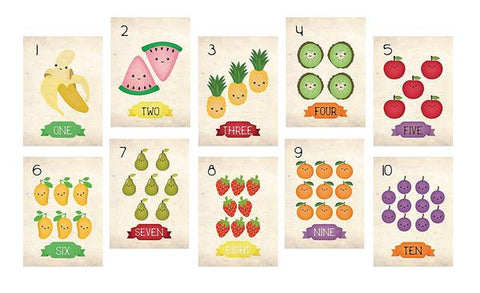 fruit themed wall cards