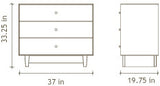 Oeuf Fawn 3-Drawer Dresser (2 color options)
